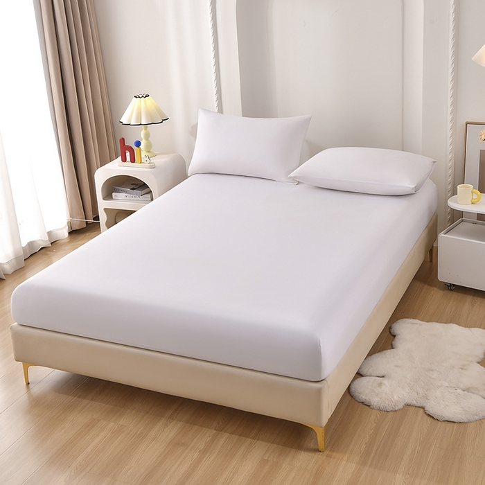 91家纺网 家纺一手货源 找家纺 禧合 2025新品外贸跨境电商亚马逊速卖通亲肤化纤磨毛单床笠欧美尺寸多多跨境平台TEMU SHEIN 云朵白