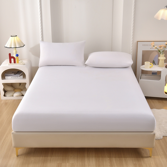 91家纺网 家纺一手货源 找家纺 禧合 2025新品外贸跨境电商亚马逊速卖通亲肤化纤磨毛单床笠欧美尺寸多多跨境平台TEMU SHEIN 云朵白