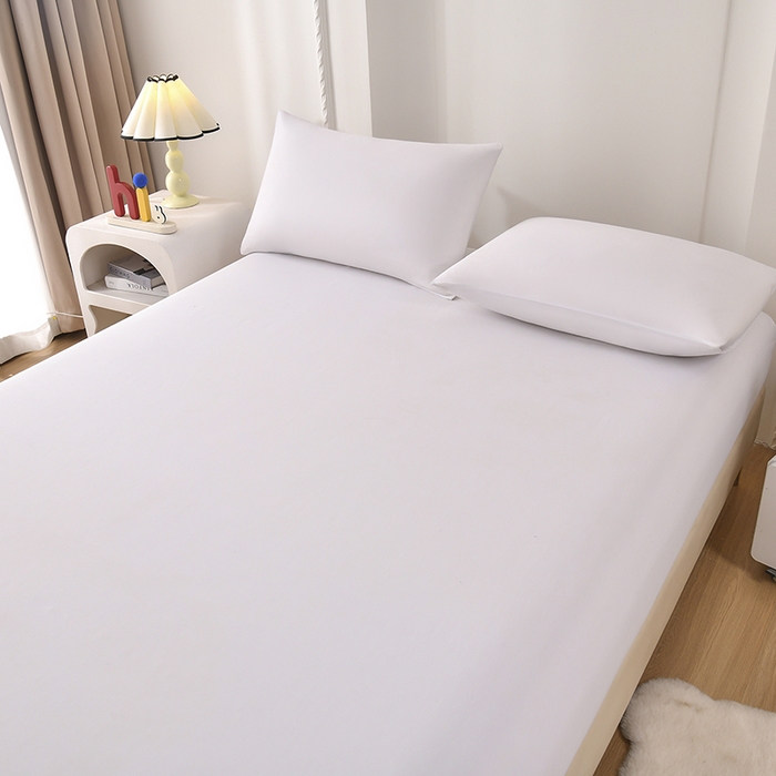 91家纺网 家纺一手货源 找家纺 禧合 2025新品外贸跨境电商亚马逊速卖通亲肤化纤磨毛单床笠欧美尺寸多多跨境平台TEMU SHEIN 云朵白