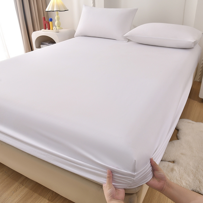 91家纺网 家纺一手货源 找家纺 禧合 2025新品外贸跨境电商亚马逊速卖通亲肤化纤磨毛单床笠欧美尺寸多多跨境平台TEMU SHEIN 云朵白