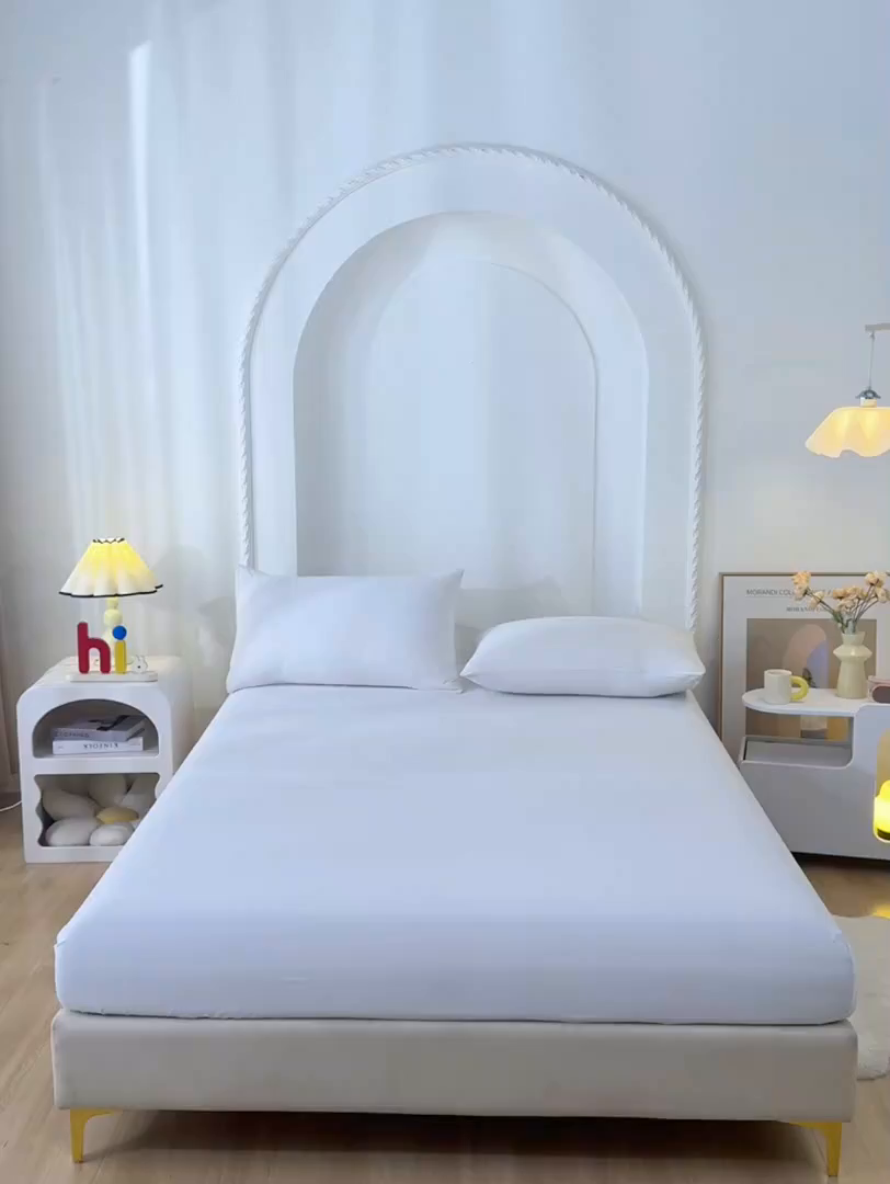 91家纺网 家纺一手货源 找家纺 禧合 2025新品外贸跨境电商亚马逊速卖通亲肤化纤磨毛单床笠欧美尺寸多多跨境平台TEMU SHEIN 云朵白