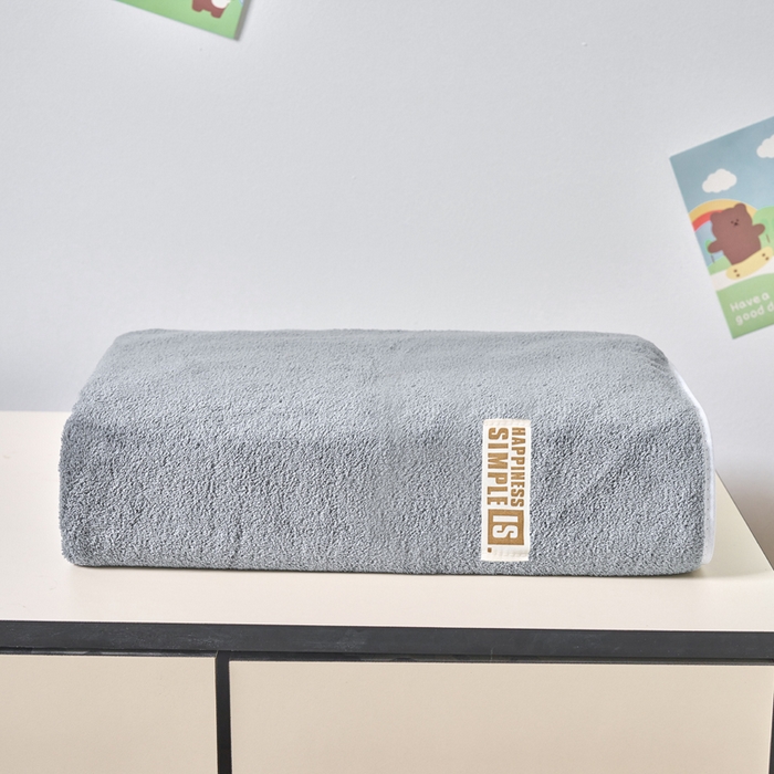 91家纺网 家纺一手货源 找家纺 棠薇家纺 2025新款强吸水超细纤维毛巾面巾擦手巾速干毛巾赠品毛巾 毛巾布标-灰 74x34cm/条