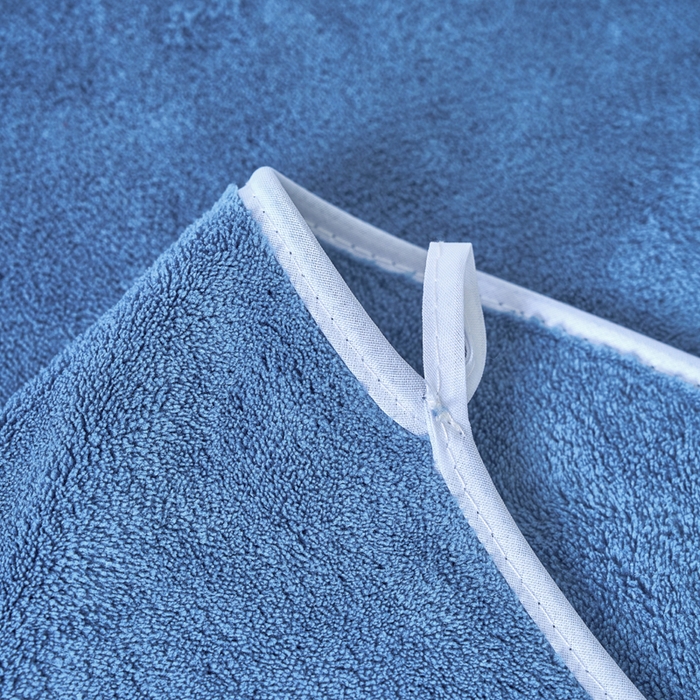 91家纺网 家纺一手货源 找家纺 棠薇家纺 2025新款强吸水超细纤维毛巾面巾擦手巾速干毛巾赠品毛巾 毛巾布标-蓝 74x34cm/条