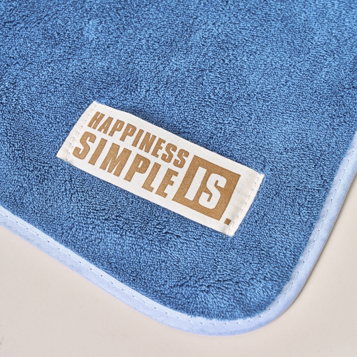 91家纺网 家纺一手货源 找家纺 棠薇家纺 2025新款强吸水超细纤维毛巾面巾擦手巾速干毛巾赠品毛巾 毛巾布标-蓝 74x34cm/条