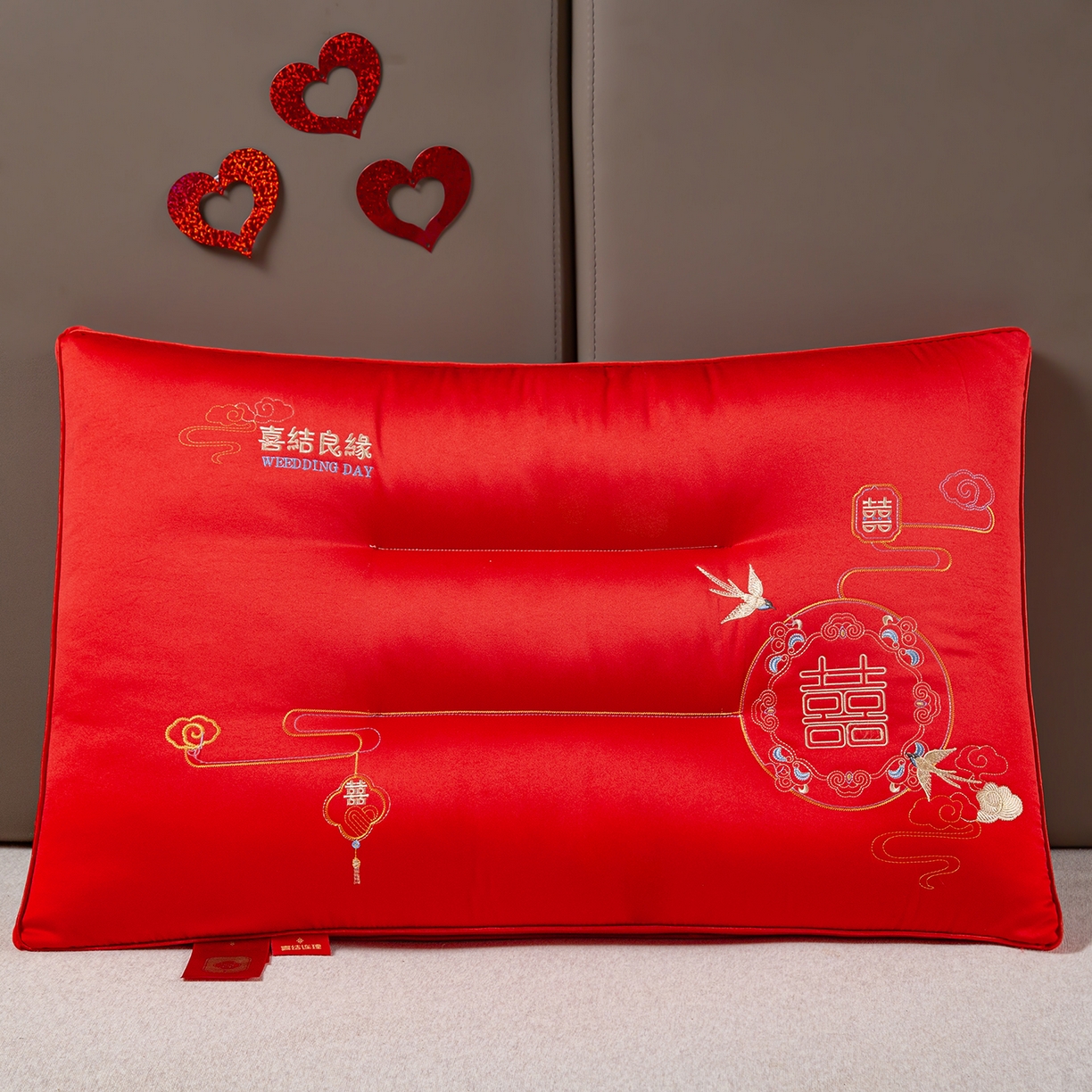 91家纺网 家纺一手货源 找家纺 （总）芯宜佳 2025新款全棉婚庆护颈枕枕头枕芯