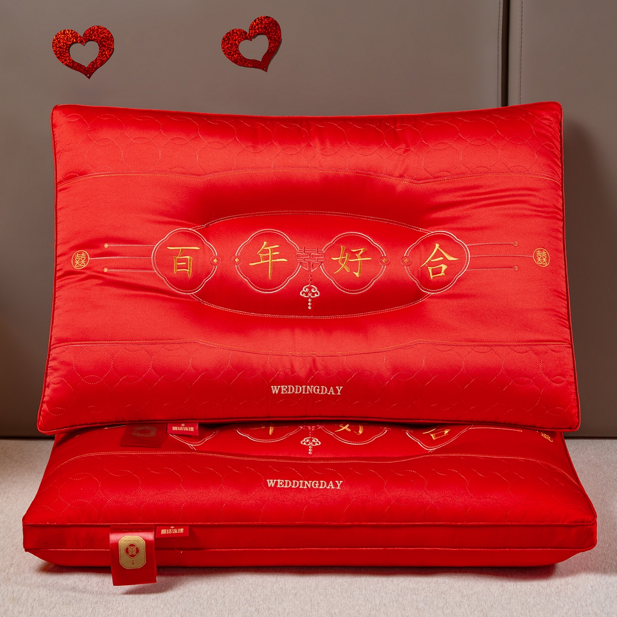 91家纺网 家纺一手货源 找家纺 （总）芯宜佳 2025新款全棉婚庆护颈枕枕头枕芯