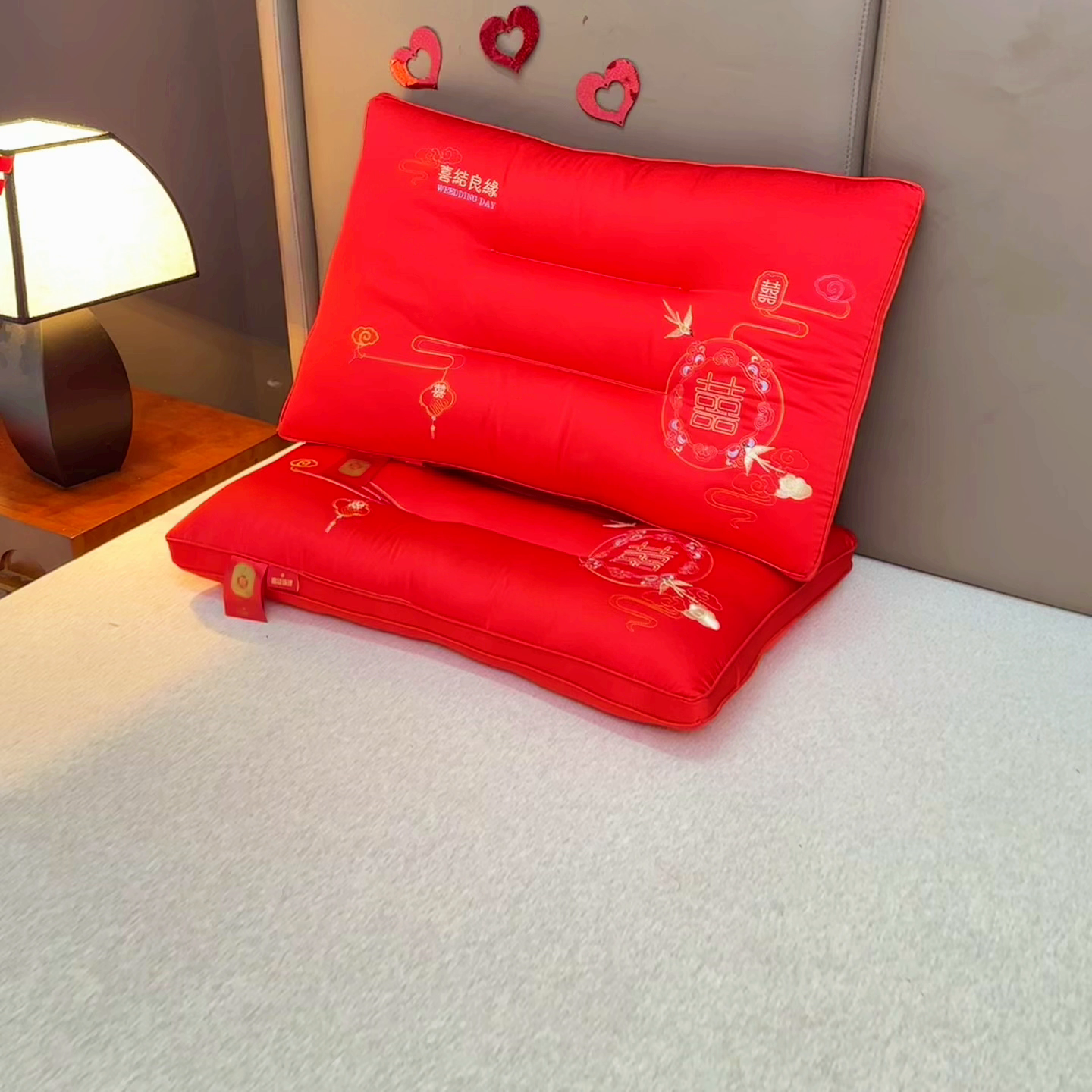 91家纺网 家纺一手货源 找家纺 （总）芯宜佳 2025新款全棉婚庆护颈枕枕头枕芯