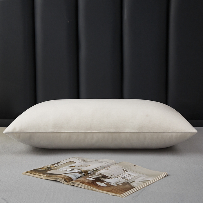 91家纺网 家纺一手货源 找家纺 织布人 2025新款枕芯秋冬季宝宝绒枕芯成人家用护颈助眠枕头学生宿舍枕芯 宝宝绒舒颈枕-米白