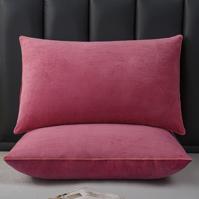 91家纺网 家纺一手货源 找家纺 织布人 2025新款枕芯秋冬季宝宝绒枕芯成人家用护颈助眠枕头学生宿舍枕芯 宝宝绒舒颈枕-豆沙