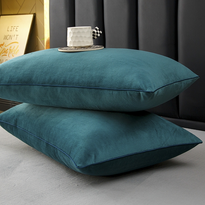 91家纺网 家纺一手货源 找家纺 织布人 2025新款枕芯秋冬季宝宝绒枕芯成人家用护颈助眠枕头学生宿舍枕芯 宝宝绒舒颈枕-宝兰