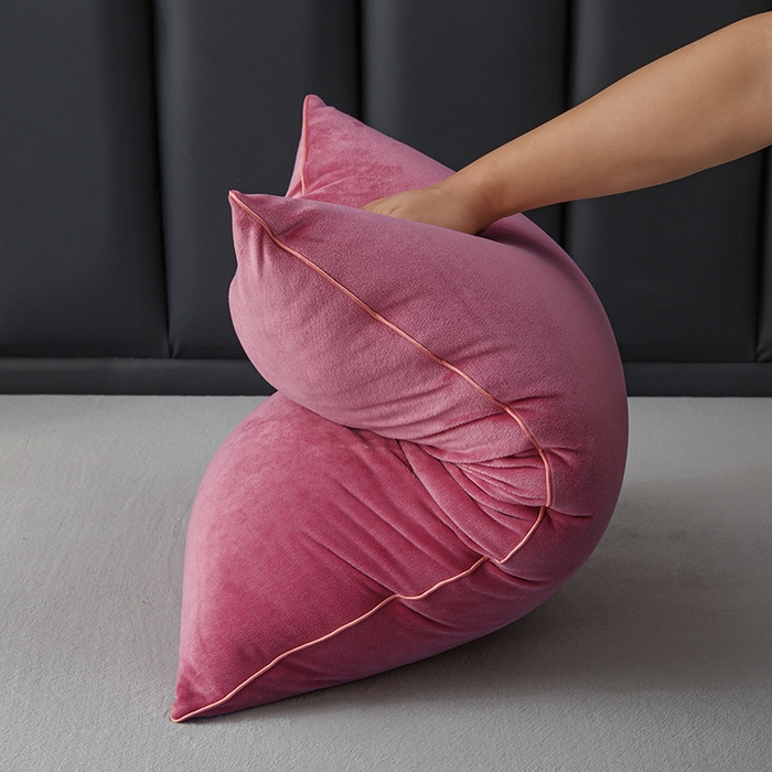 91家纺网 家纺一手货源 找家纺 织布人 2025新款枕芯秋冬季宝宝绒枕芯成人家用护颈助眠枕头学生宿舍枕芯 宝宝绒舒颈枕-豆沙