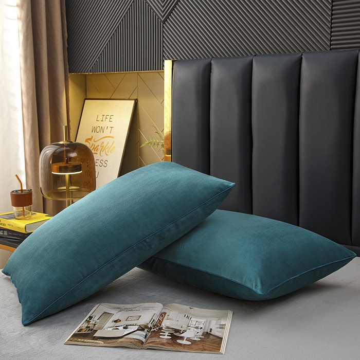 91家纺网 家纺一手货源 找家纺 织布人 2025新款枕芯秋冬季宝宝绒枕芯成人家用护颈助眠枕头学生宿舍枕芯 宝宝绒舒颈枕-宝兰