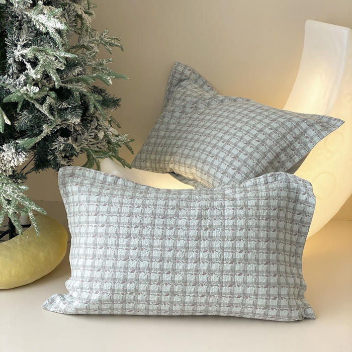 91家纺网 家纺一手货源 找家纺 麻依 2025新款安心棉枕套四层纱布枕套 伊慕