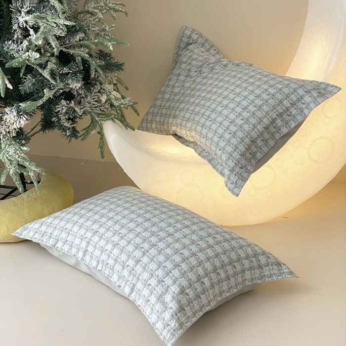 91家纺网 家纺一手货源 找家纺 麻依 2025新款安心棉枕套四层纱布枕套 伊慕