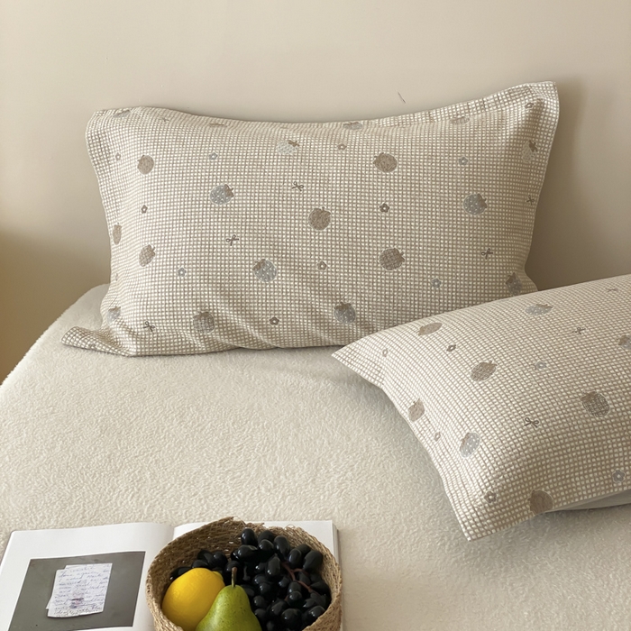 麻依 2025新款安心棉枕套四层纱布枕套 焦糖草莓