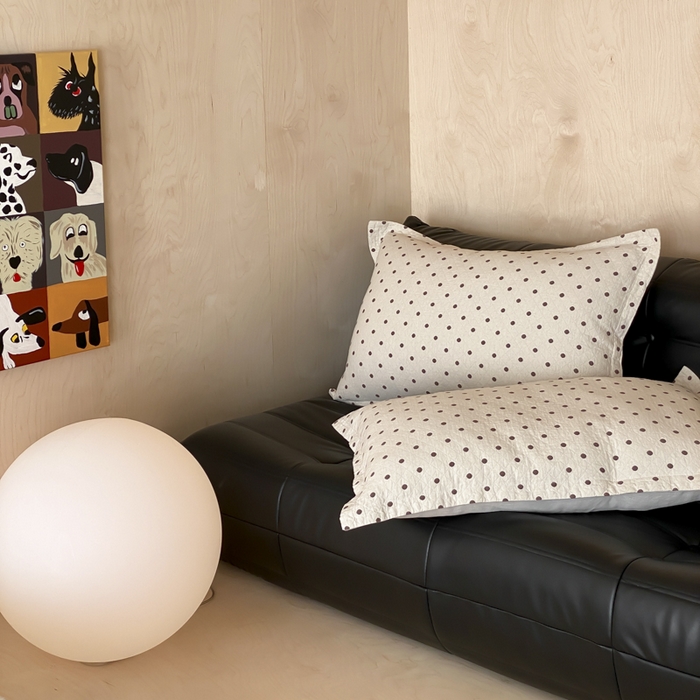 91家纺网 家纺一手货源 找家纺 麻依 2025新款安心棉枕套四层纱布枕套 小波点