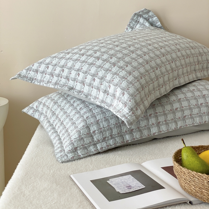 91家纺网 家纺一手货源 找家纺 麻依 2025新款安心棉枕套四层纱布枕套 伊慕