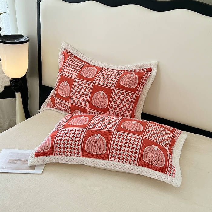 91家纺网 家纺一手货源 找家纺 yyds网供 2025新款棉加绒四件套多功能盖毯被套牛奶绒四件套床单款-南瓜 橙意南瓜