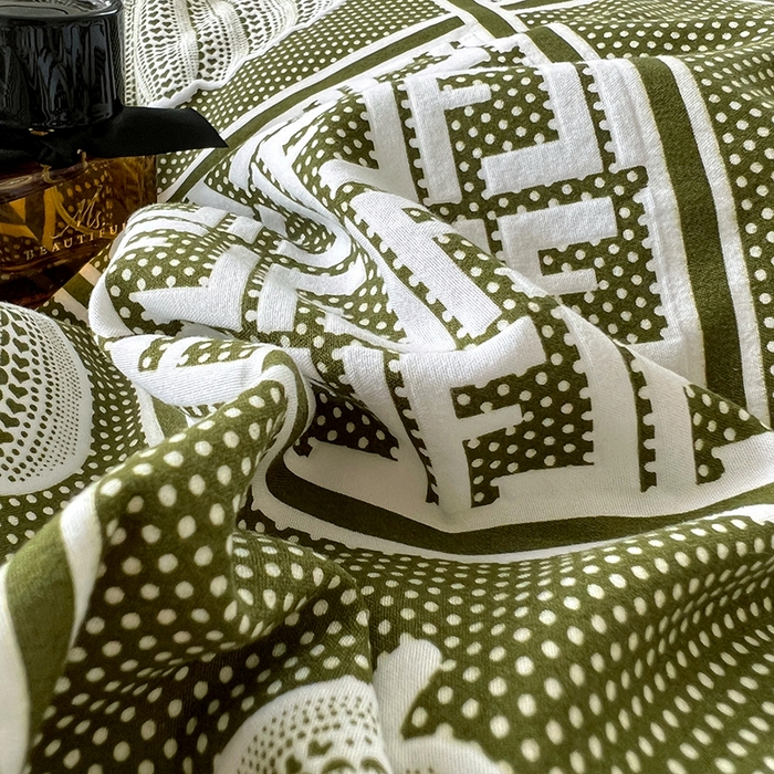 91家纺网 家纺一手货源 找家纺 yyds网供 2025新款棉加绒四件套多功能盖毯被套牛奶绒四件套床单款-南瓜 绿野南瓜