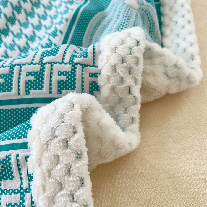 91家纺网 家纺一手货源 找家纺 yyds网供 2025新款棉加绒四件套多功能盖毯被套牛奶绒四件套床单款-南瓜 蓝梦南瓜