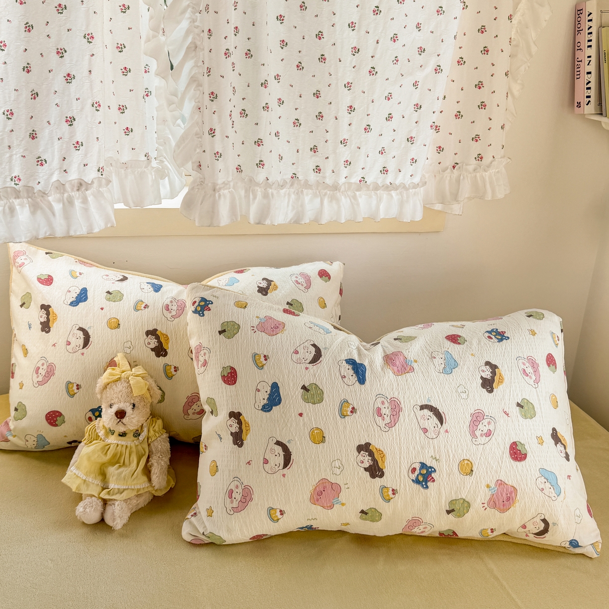 91家纺网 家纺一手货源 找家纺 多品家纺 2025新款云感双层纱高克重牛奶绒四件套 可爱新新