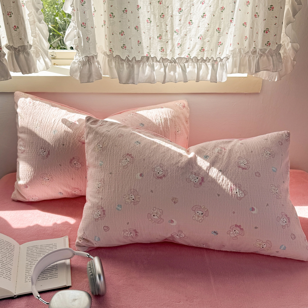 91家纺网 家纺一手货源 找家纺 多品家纺 2025新款云感双层纱高克重牛奶绒四件套 珍妮公主