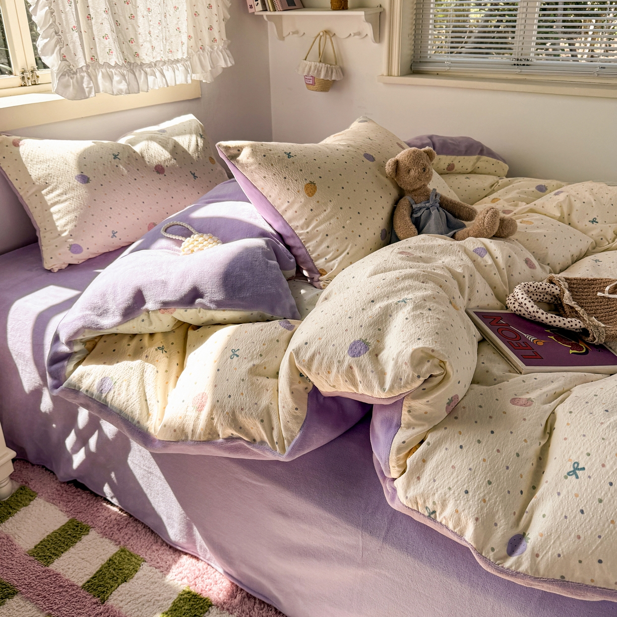 91家纺网 家纺一手货源 找家纺 （总）多品家纺 2025新款云感双层纱高克重牛奶绒单被套