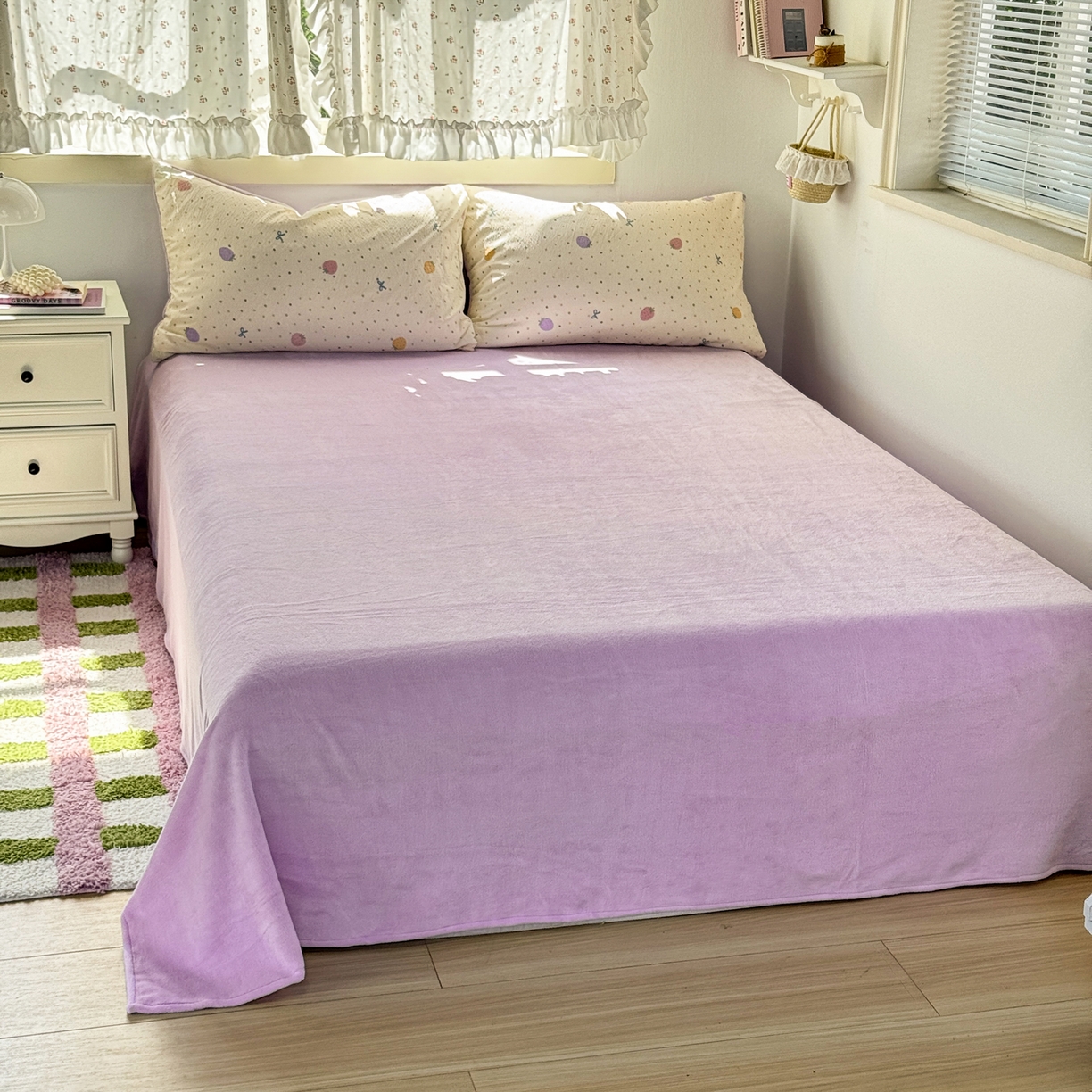 91家纺网 家纺一手货源 找家纺 （总）多品家纺 2025新款云感双层纱高克重牛奶绒单被套