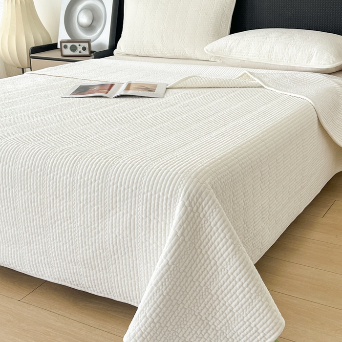 91家纺网 家纺一手货源 找家纺 （总）沐纯家居 2025新款婴儿绒天丝水洗床盖三件套-赫拉