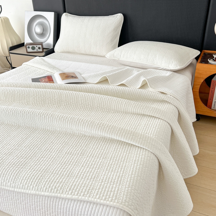 91家纺网 家纺一手货源 找家纺 （总）沐纯家居 2025新款婴儿绒天丝水洗床盖三件套-赫拉