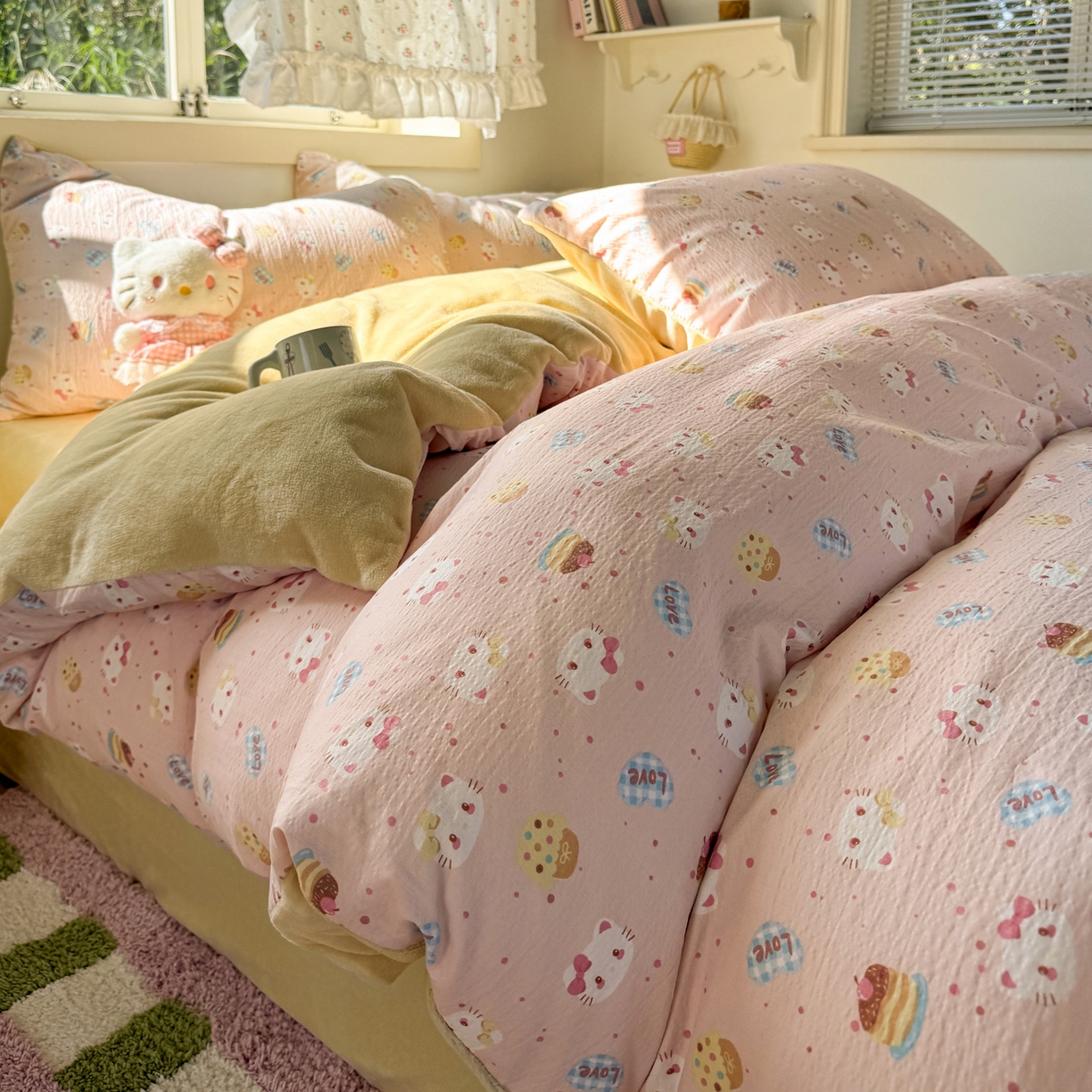 91家纺网 家纺一手货源 找家纺 （总）多品家纺 2025新款云感双层纱高克重牛奶绒单被套