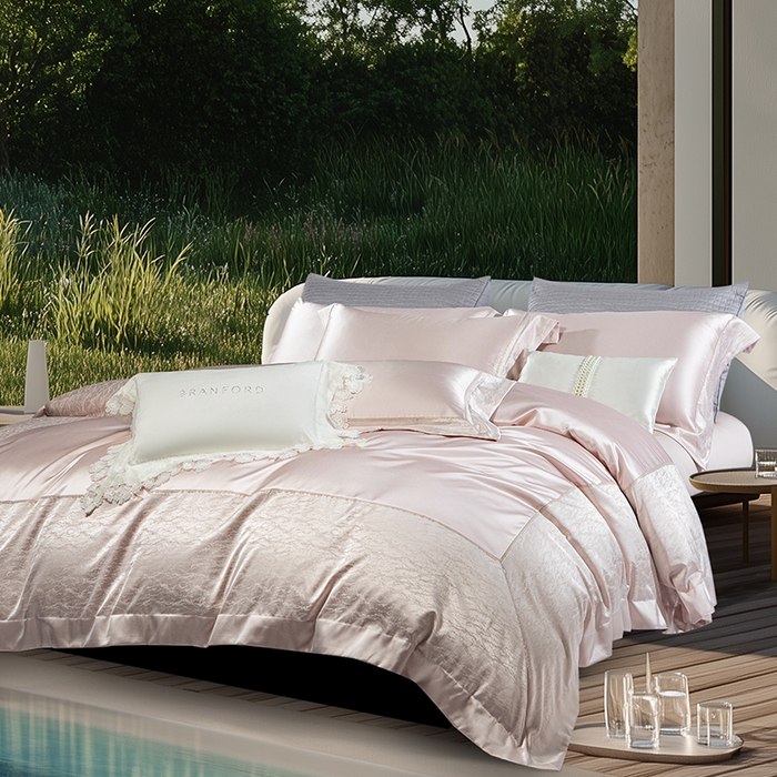 91家纺网 家纺一手货源 找家纺 （总）诗黛尔 2025秋冬新款高精密提花长绒棉纯棉四件套-星光沐影