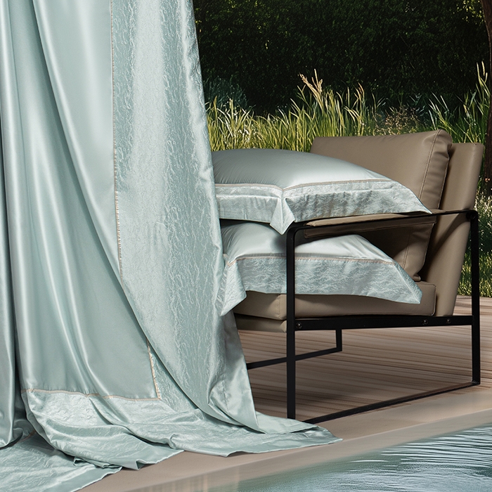 91家纺网 家纺一手货源 找家纺 诗黛尔 2025秋冬新款高精密提花长绒棉纯棉四件套-星光沐影 星光沐影-冰晶蓝