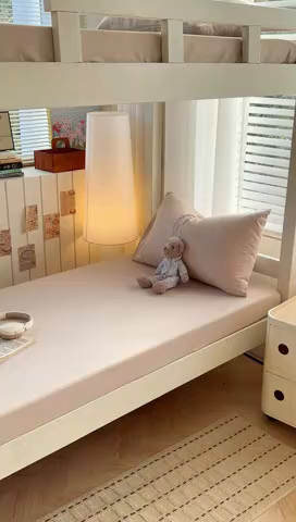 91家纺网 家纺一手货源 找家纺 曼璐家纺 2025新款105克加厚水洗棉纯色格子无印风学生床笠外贸直播爆款 卡其