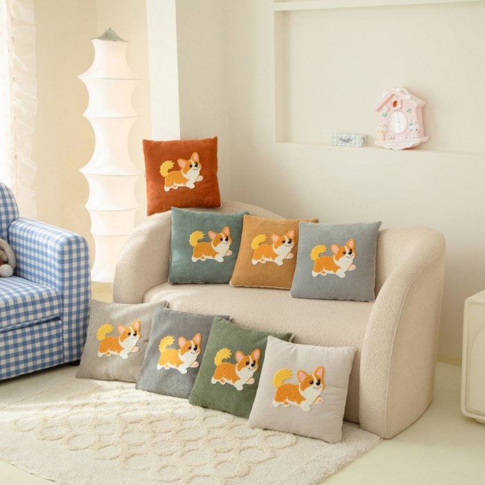 91家纺网 家纺一手货源 找家纺 新奇异 2025新款卡通毛巾绣抱枕被-冬季加厚水晶绒款可爱狗+萝卜兔系列 组合