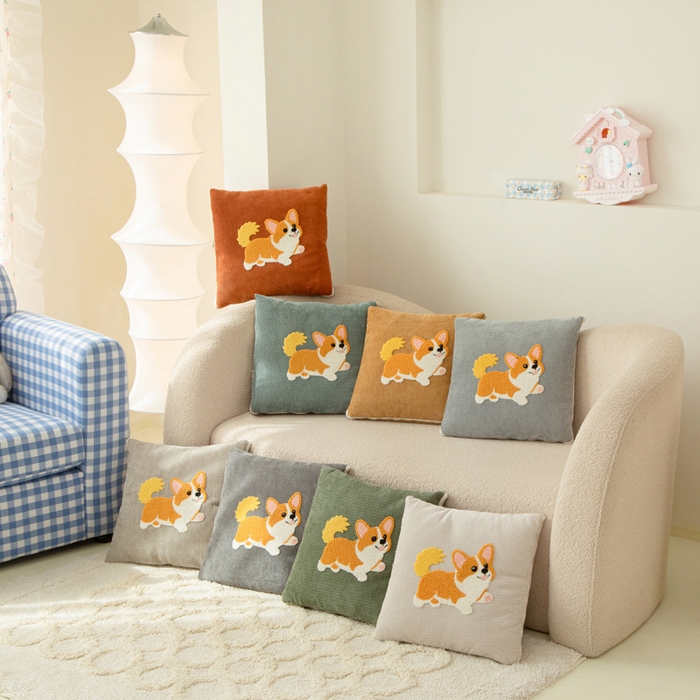 91家纺网 家纺一手货源 找家纺 新奇异 2025新款卡通毛巾绣抱枕被-四季通用磨毛款可爱狗+萝卜兔系列 组合