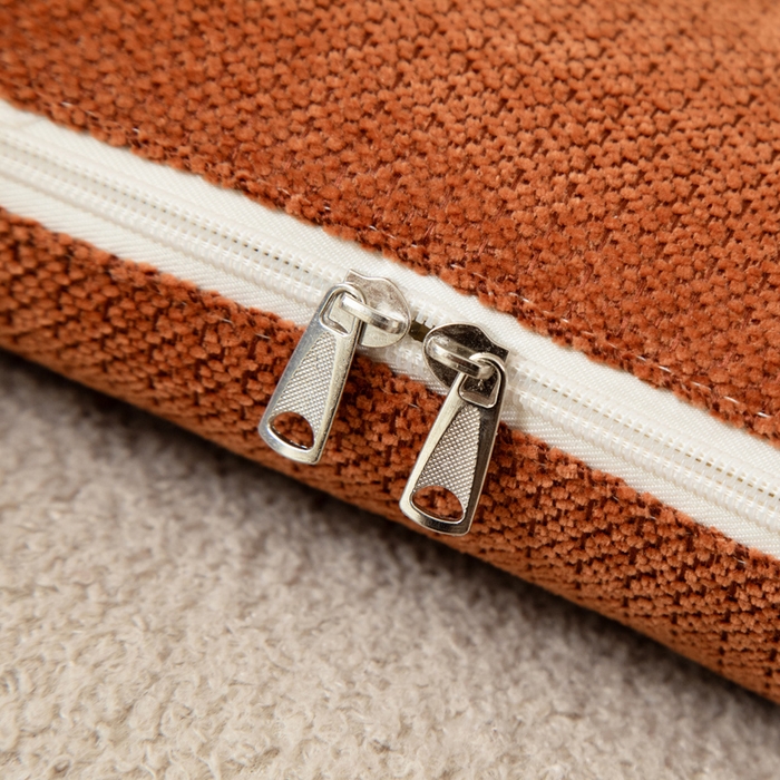 91家纺网 家纺一手货源 找家纺 新奇异 2025新款卡通毛巾绣抱枕被-四季通用磨毛款可爱狗+萝卜兔系列 可爱狗-焦糖色四季款