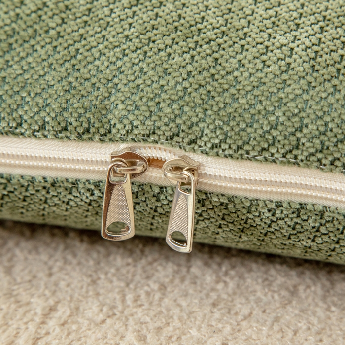 91家纺网 家纺一手货源 找家纺 新奇异 2025新款卡通毛巾绣抱枕被-四季通用磨毛款可爱狗+萝卜兔系列 可爱狗-绿色四季款