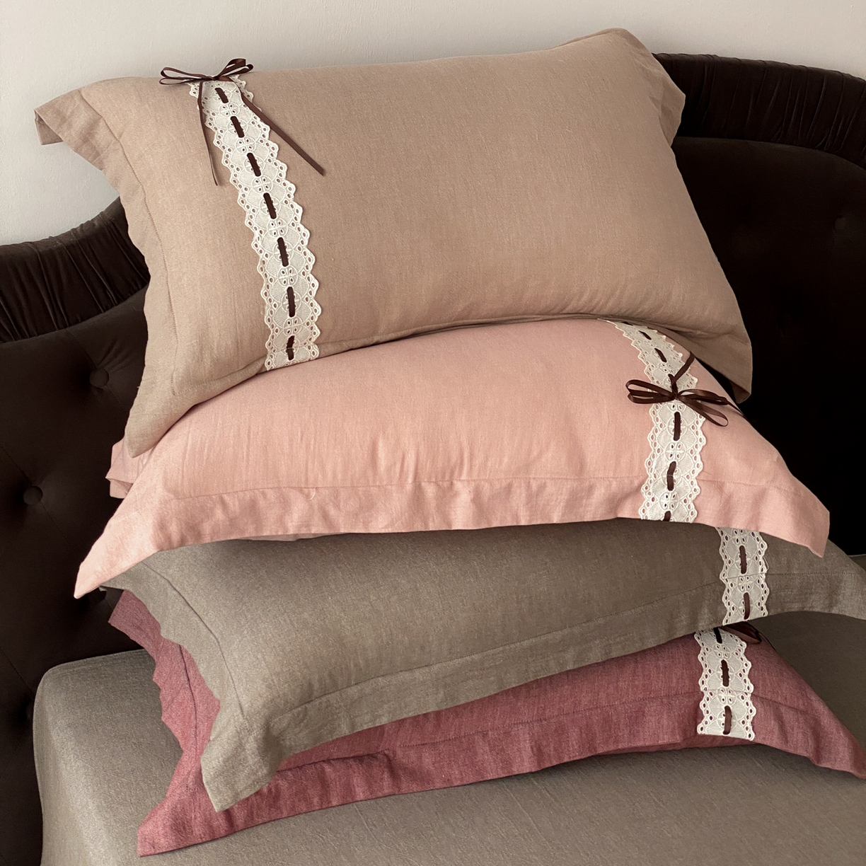 91家纺网 家纺一手货源 找家纺 （总）祺瑞佳家纺 2025新款侘寂风100%双面色织法式四件套全棉四季款床单床笠-梦幻蝴蝶（标准-券后不得低于268元！ 大号-券后不得低于288元！）