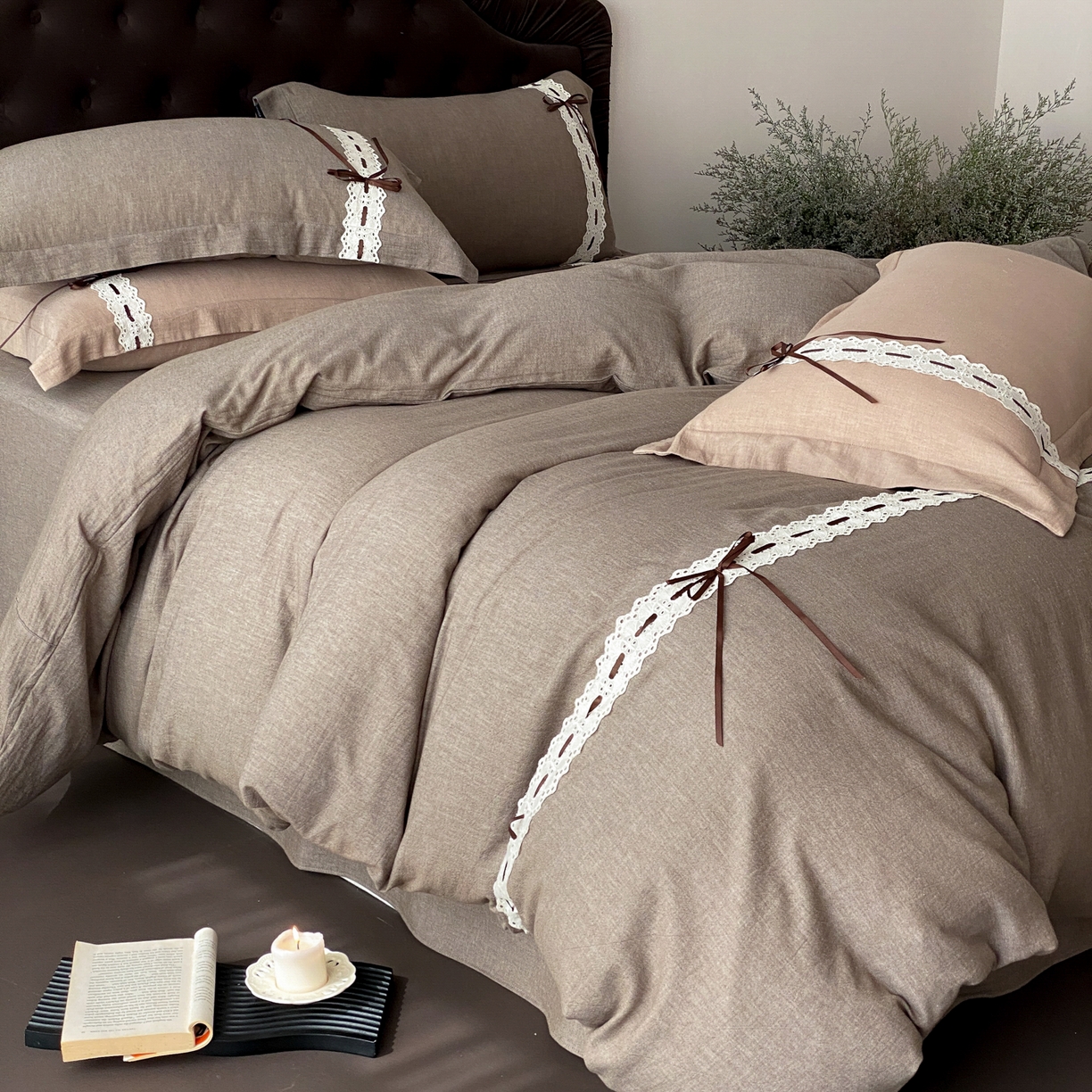 91家纺网 家纺一手货源 找家纺 （总）祺瑞佳家纺 2025新款侘寂风100%双面色织法式四件套全棉四季款床单床笠-梦幻蝴蝶（标准-券后不得低于268元！ 大号-券后不得低于288元！）