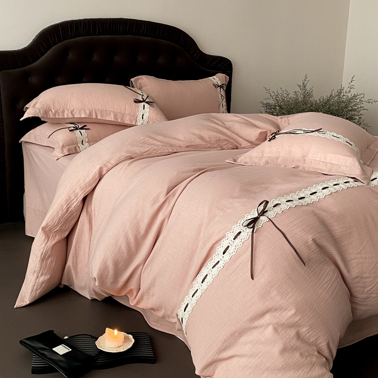 91家纺网 家纺一手货源 找家纺 （总）祺瑞佳家纺 2025新款侘寂风100%双面色织法式四件套全棉四季款床单床笠-梦幻蝴蝶（标准-券后不得低于268元！ 大号-券后不得低于288元！）