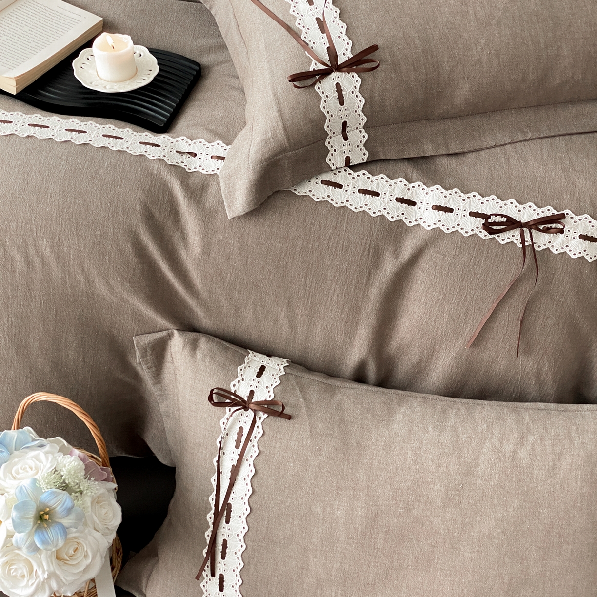 91家纺网 家纺一手货源 找家纺 （总）祺瑞佳家纺 2025新款侘寂风100%双面色织法式四件套全棉四季款床单床笠-梦幻蝴蝶（标准-券后不得低于268元！ 大号-券后不得低于288元！）