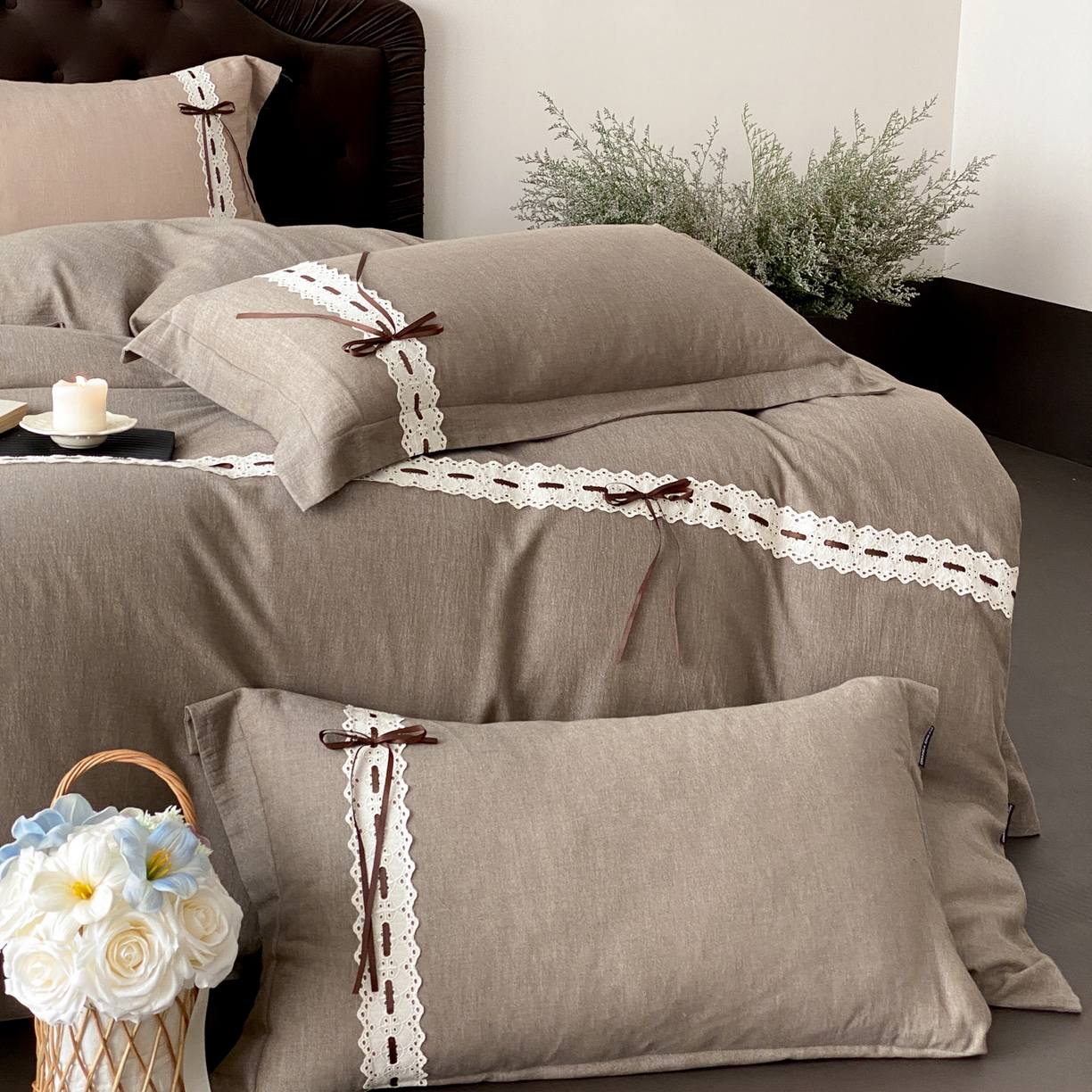 91家纺网 家纺一手货源 找家纺 （总）祺瑞佳家纺 2025新款侘寂风100%双面色织法式四件套全棉四季款床单床笠-梦幻蝴蝶（标准-券后不得低于268元！ 大号-券后不得低于288元！）