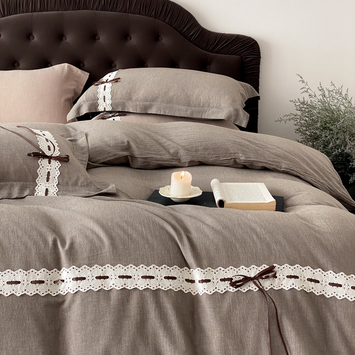 91家纺网 家纺一手货源 找家纺 （总）祺瑞佳家纺 2025新款侘寂风100%双面色织法式四件套全棉四季款床单床笠-梦幻蝴蝶（标准-券后不得低于268元！ 大号-券后不得低于288元！）