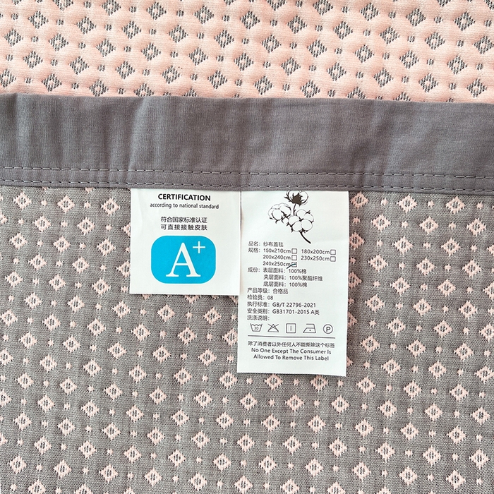 91家纺网 家纺一手货源 找家纺 yyds网供 2025新款A类色织全棉三层纱布床盖三件套喷气夹棉盖毯夏被厚床单多功能榻榻米风格一 星光点点灰