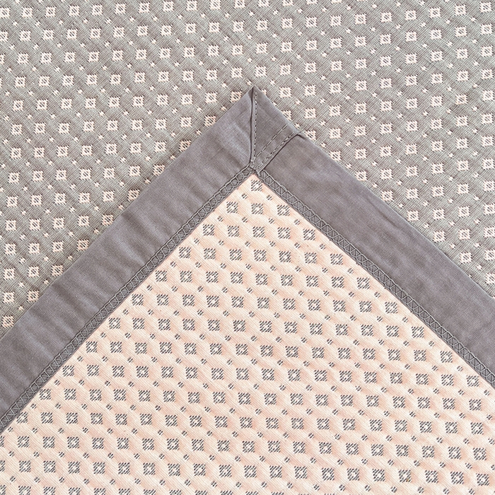 91家纺网 家纺一手货源 找家纺 yyds网供 2025新款A类色织全棉三层纱布床盖三件套喷气夹棉盖毯夏被厚床单多功能榻榻米风格二 星光点点灰