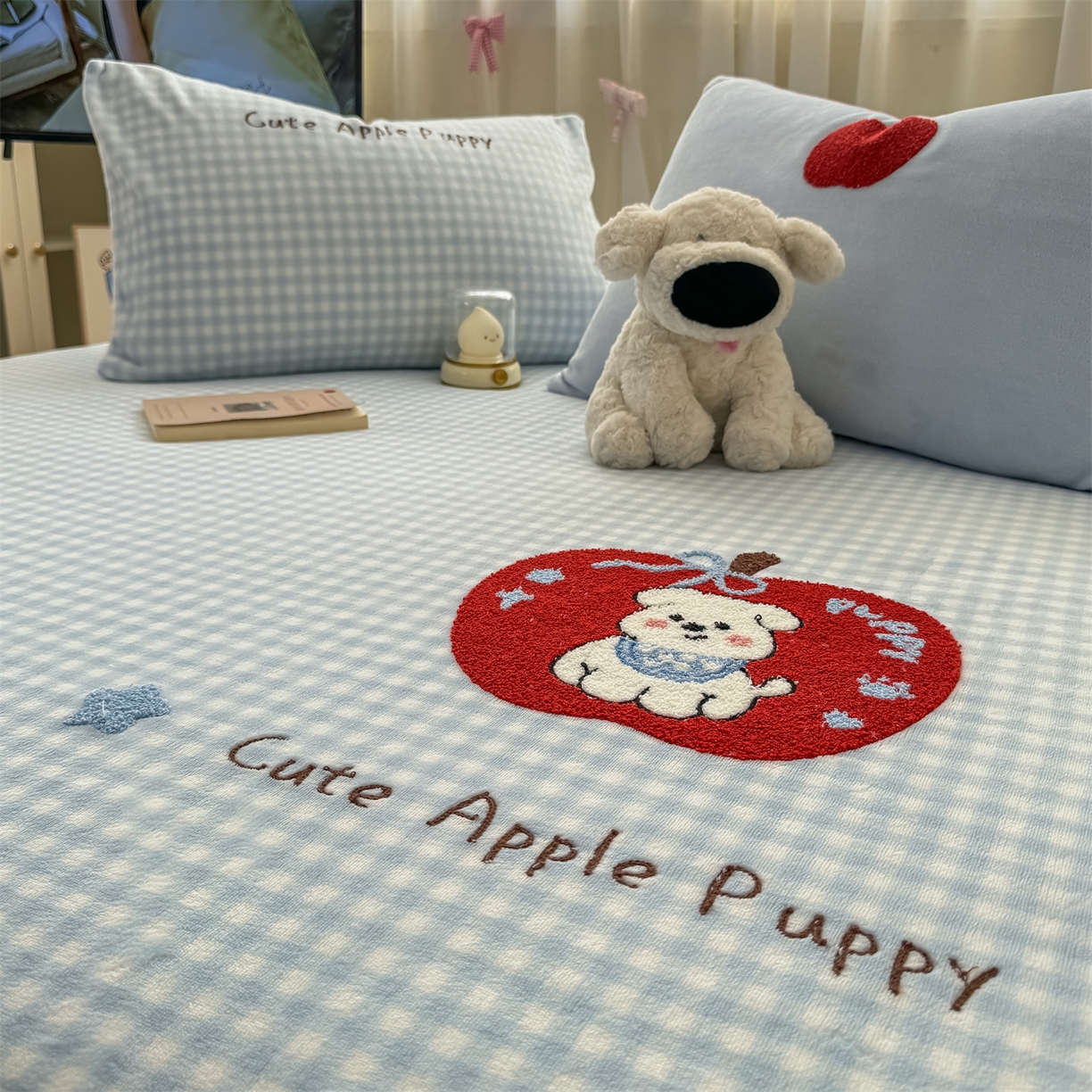 91家纺网 家纺一手货源 找家纺 （总）灰鲸 2025新款高克重牛奶绒毛巾绣床笠单床笠单品床笠床笠单件