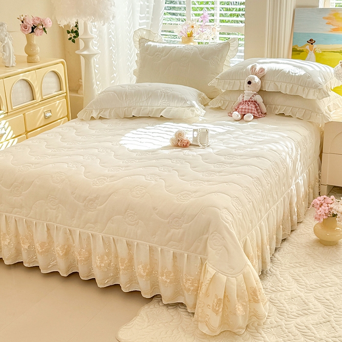 91家纺网 家纺一手货源 找家纺 （总）美达家纺 2025新款玫瑰系列全棉夹棉床盖