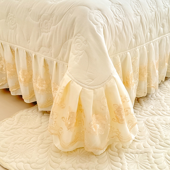 91家纺网 家纺一手货源 找家纺 （总）美达家纺 2025新款玫瑰系列全棉夹棉床盖