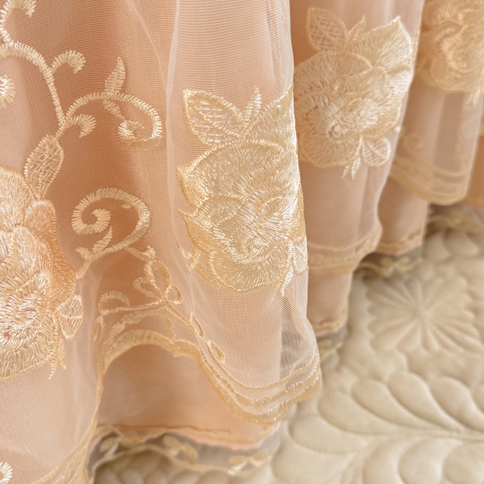 91家纺网 家纺一手货源 找家纺 （总）美达家纺 2025新款玫瑰系列全棉夹棉床裙